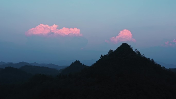 夕阳云朵棉花糖