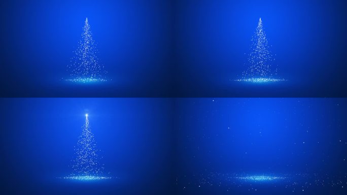 循环4k圣诞贺卡掉落散落蓝色背景新年素材
