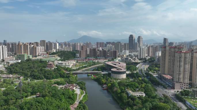 福建省莆田市木兰溪航拍