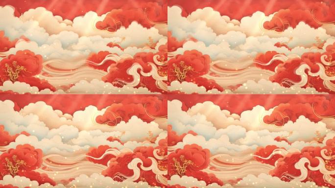 4k中国风祥云背景
