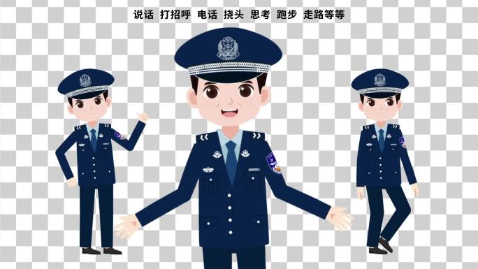 军人警察部队人物男1视频素材