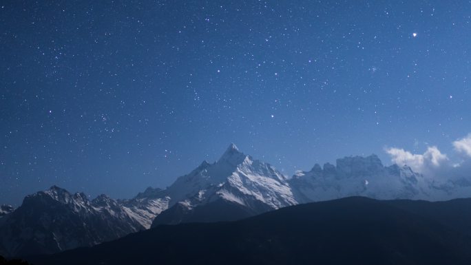 云南香格里拉 梅里雪山 神女峰 星空延时