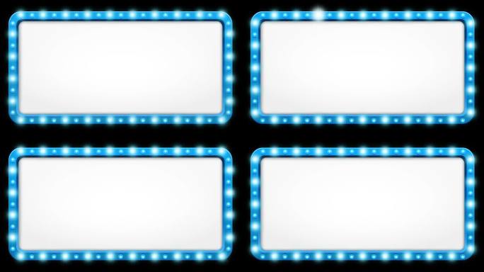 4k动画影院影院标志蓝色透明背景