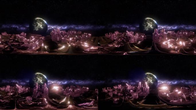CAVE空间沉浸式VR全景太空站素材