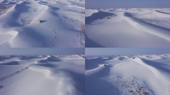 沙漠 雪景 气候 冬季 雪地行车 越野