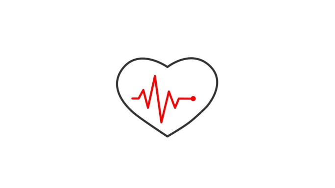 健康的心脏-心跳股票动画图标