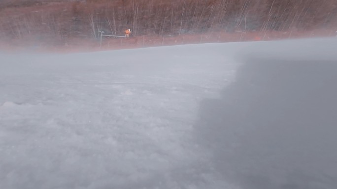 雪场风沙滑雪场空镜环境风雪交加