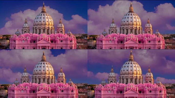 粉色罗马梵蒂冈
