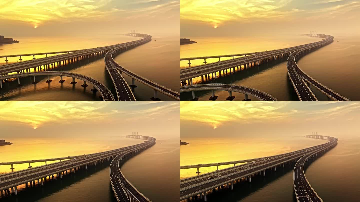 唯美胶州湾大桥