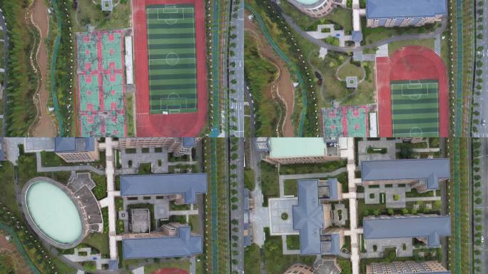 福建省南平市建阳南平实验小学武夷校区航拍