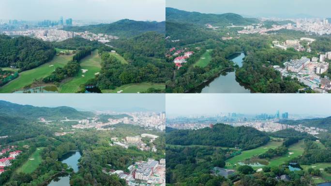 4K广州城市公园山水