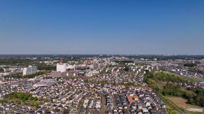 航拍-日本千叶县成田市城市景观旅游及商务右图