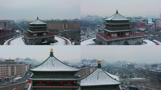 西安钟楼雪景2
