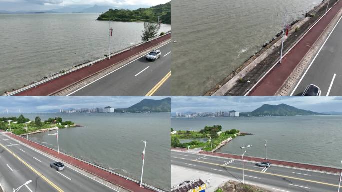 汽车沿海公路行驶