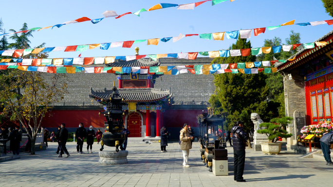 西安古建筑地标广仁寺4K合集