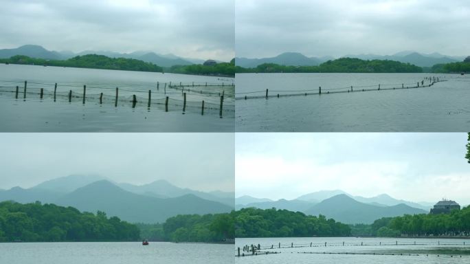 江南西湖美景烟雨江南