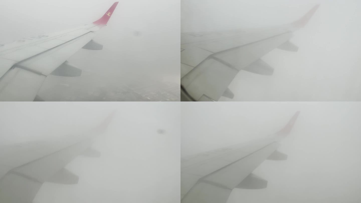 飞机过积雨云