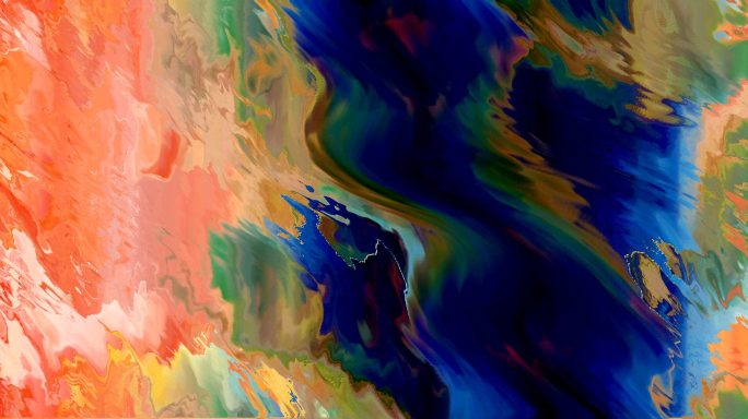 炫彩色块抽象波浪流动光影绘画艺术背景8