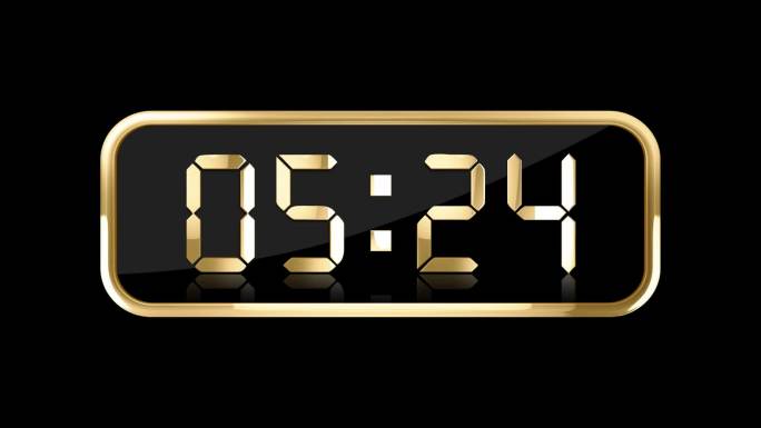 金色液晶数字计时器通道视频9分钟