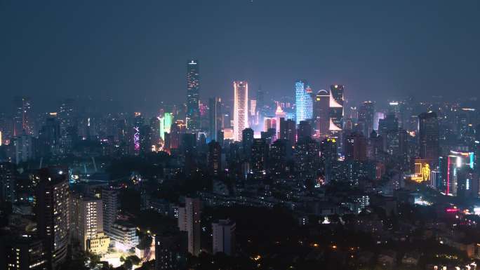 南京城市夜景新街口紫峰夜景