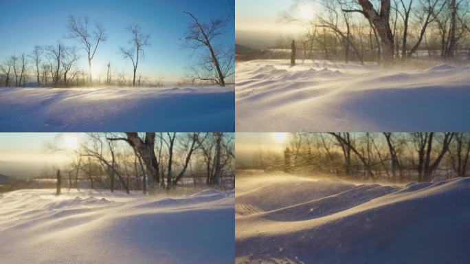 【4K】冰雪世界雪花飞扬