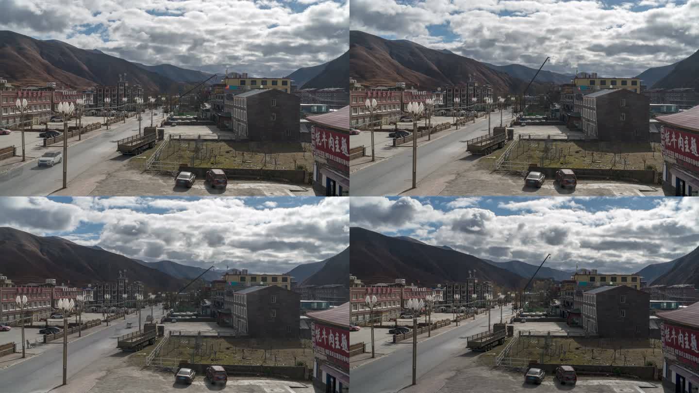 延时8K川藏线旅游新都桥镇空镜