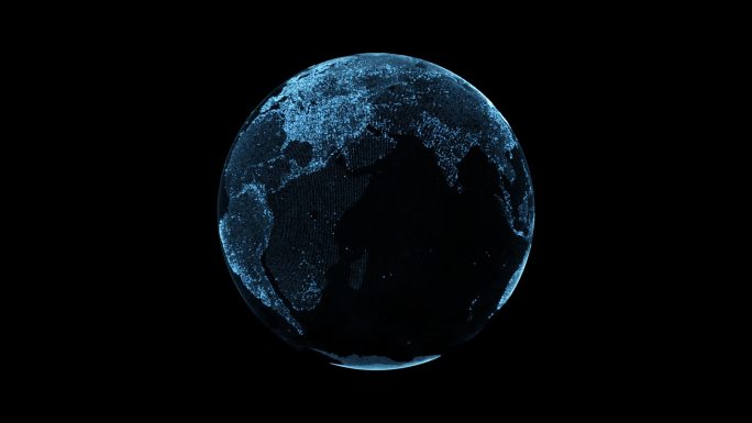 简洁蓝色科技地球视频