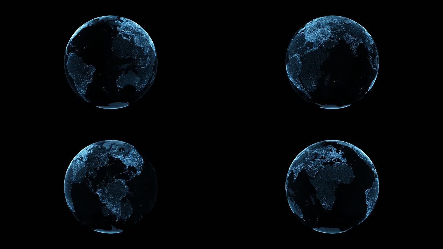 简洁蓝色科技地球视频