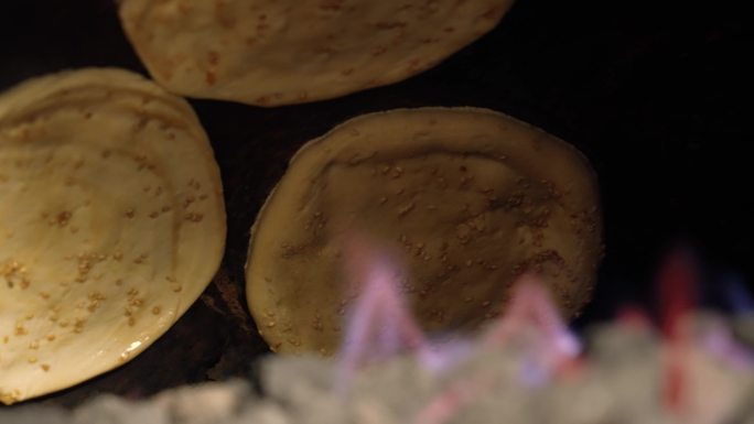 烧饼  缸贴 手工烧饼 山东面食 非遗