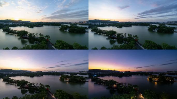 【4K超清】惠州西湖日落转夜景