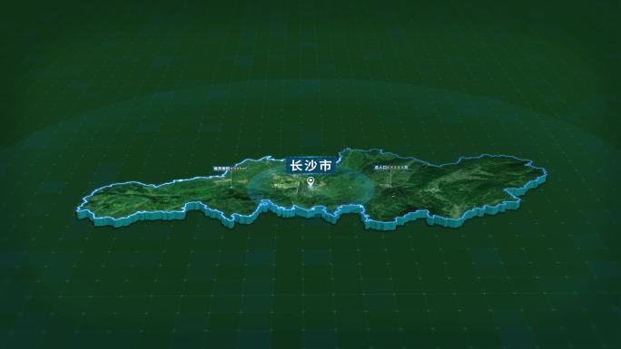 大气湖南省长沙市面积人口信息区位地图展示