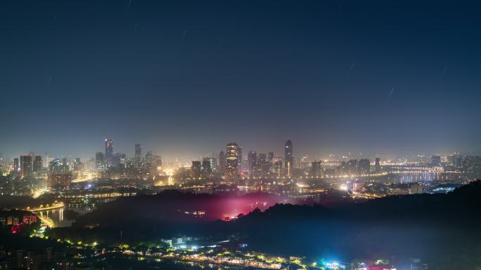 【4K超清】惠州城市夜景星轨延时