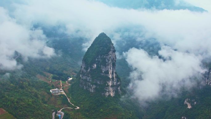 大山航拍4K 山区峡谷