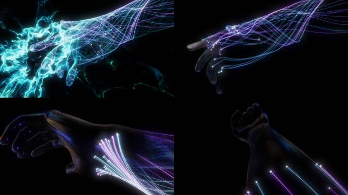 粒子手臂人工智能AI大数据