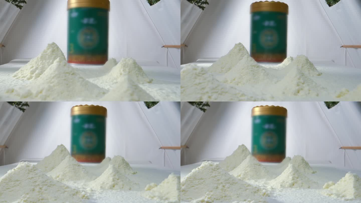 成堆的奶粉奶粉堆细腻奶粉奶罐挖奶粉