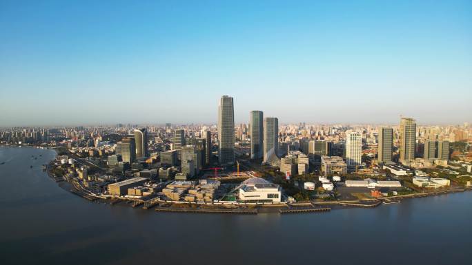 西岸 徐汇滨江 上海日出 黄浦江