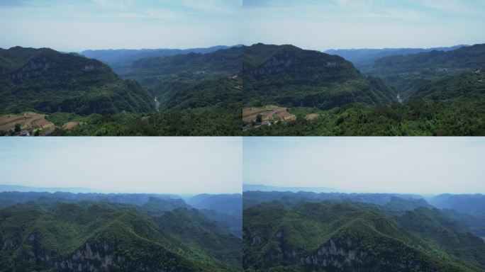4K山峰峭壁自然风光自然峡谷航拍视频