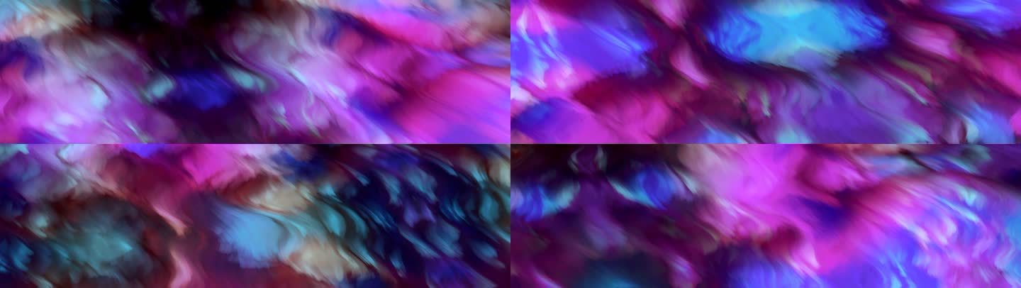 炫彩色块抽象波浪流动光影绘画艺术背景6