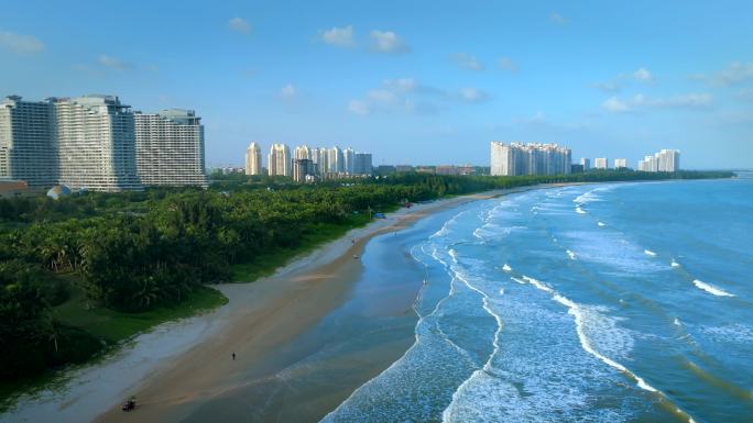 海浪海波海边城市海岸线