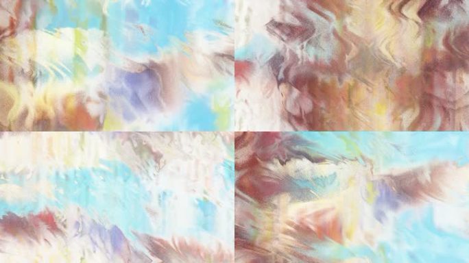 炫彩色块抽象波浪流动光影绘画艺术背景5