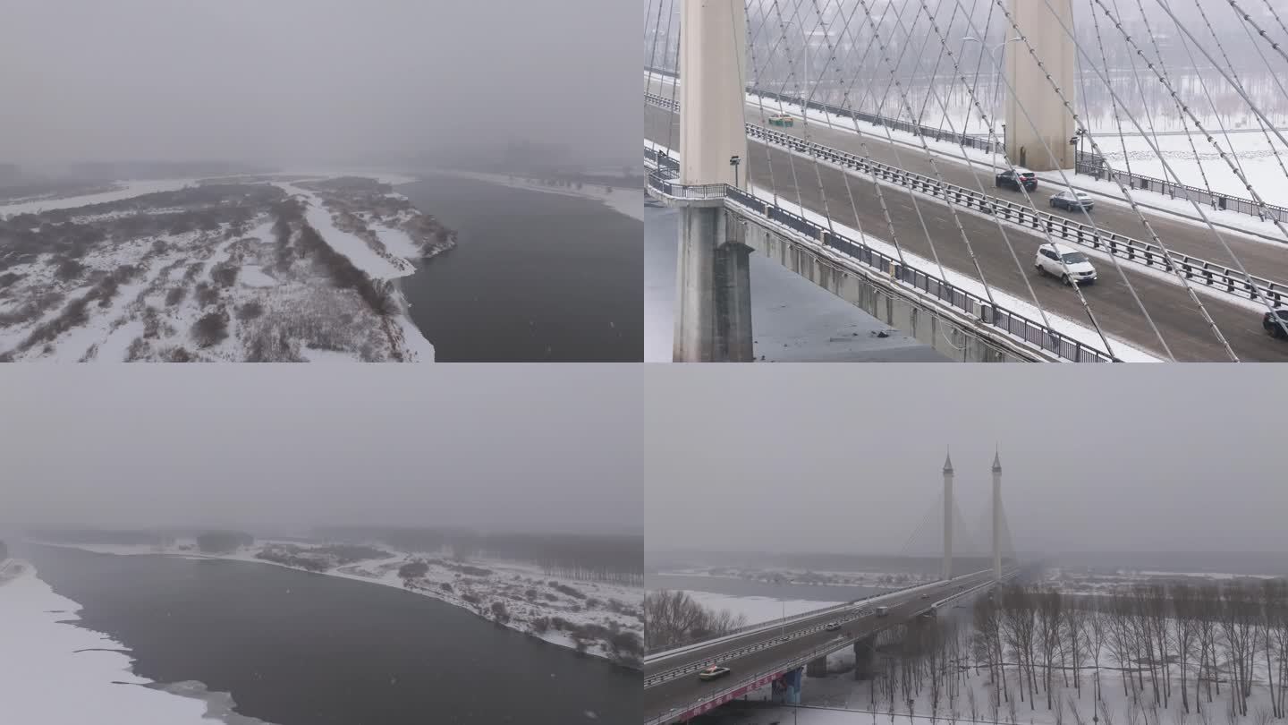 下雪交通大桥