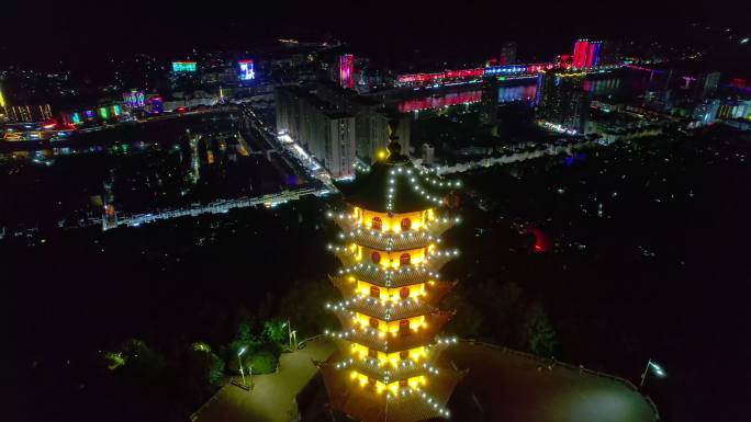 Z0115沿河夜景  沿河城市延时夜景