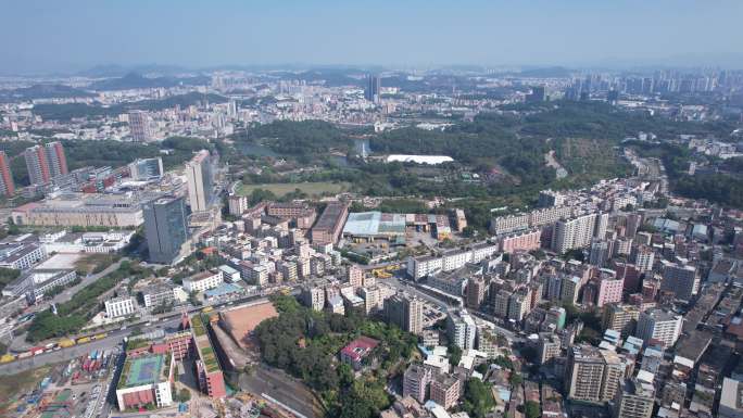 深圳市龙华区观澜松元厦大景航拍