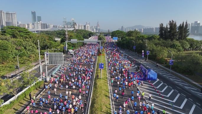 深圳南山2023马拉松航拍