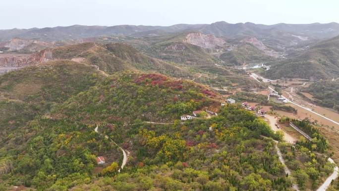 4k航拍大山村落