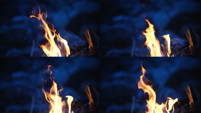 野营 燃烧 火焰 热-温度