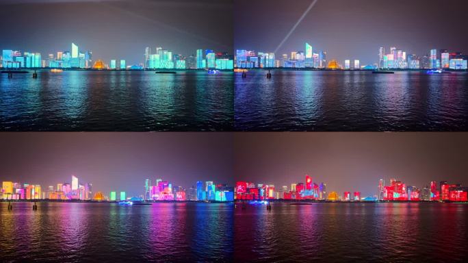 杭州城市阳台CBD全程夜景灯光秀