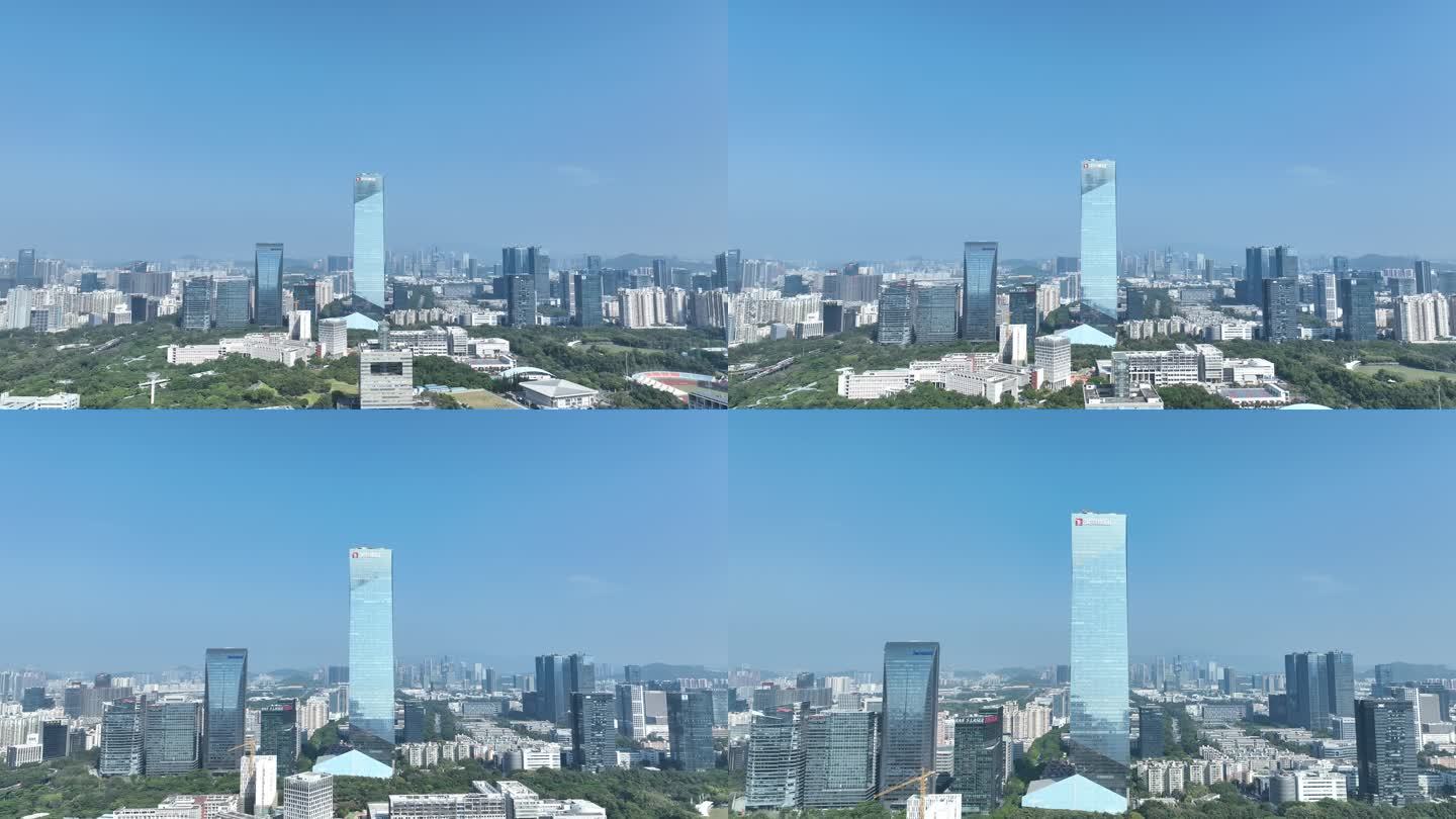 深圳汉京金融中心航拍汉京集团大厦腾讯大厦