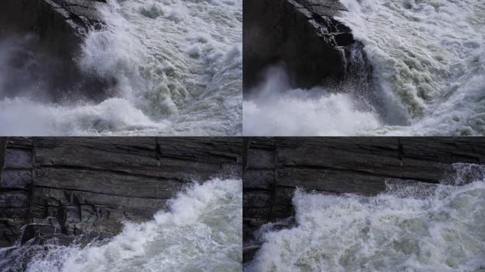 虎跳峡巨石激流-高速摄影
