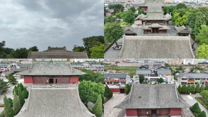 朔州古城崇福寺4k航拍